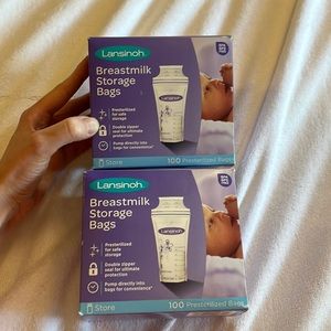 Set of 2 100-pack Lansinoh Breast Milk Storage Bags
